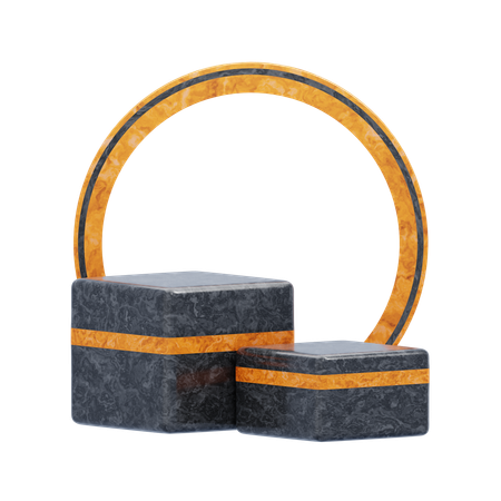 Estética do pódio preto  3D Icon