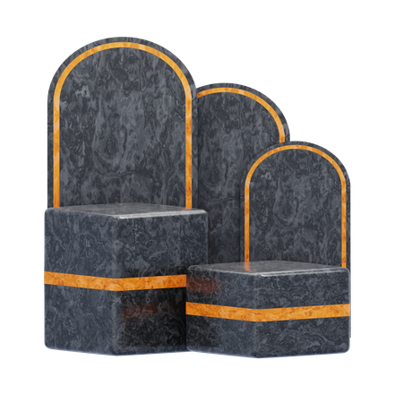 Estética do pódio preto  3D Icon
