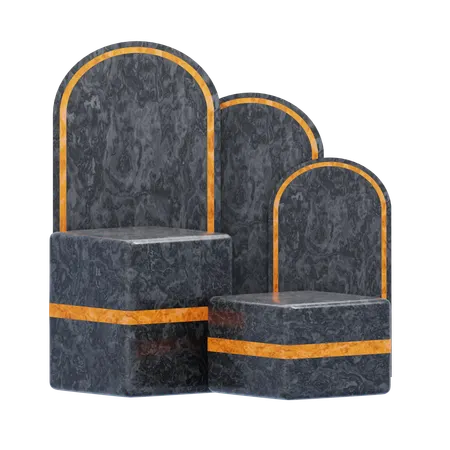 Estética do pódio preto  3D Icon