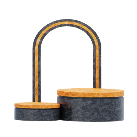 Estética do pódio preto  3D Icon