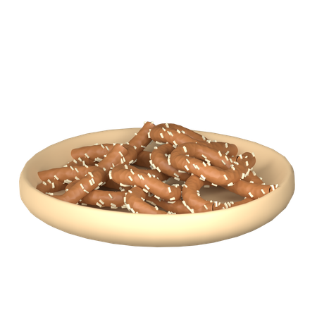 Pretzel  3D Icon