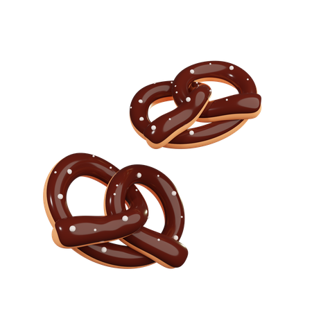 Pretzel  3D Illustration