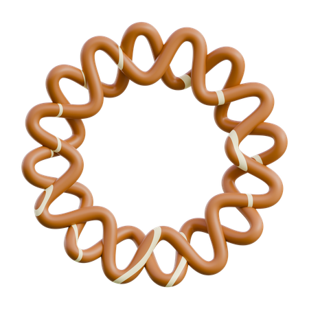 Pretzel Ring With Salt Crystals  3D Icon