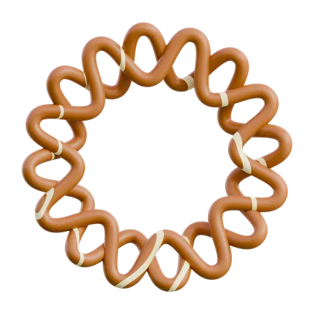 Pretzel Ring With Salt Crystals  3D Icon