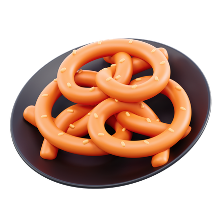 Pretzels banhados  3D Icon