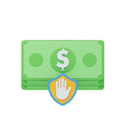 Prevenção de dinheiro falsificado  3D Icon