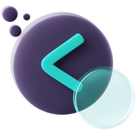 Previous Button  3D Icon