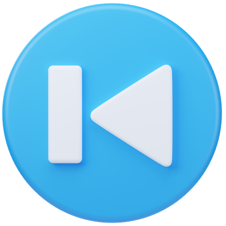 Previous Button  3D Icon