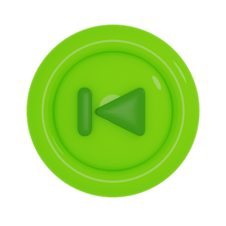 Previous Button  3D Icon