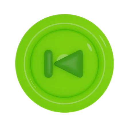 Previous Button  3D Icon