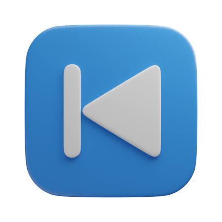 Previous Button  3D Icon