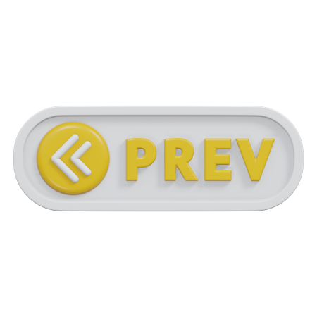Previous Button  3D Icon