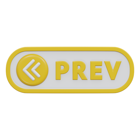 Previous Button  3D Icon