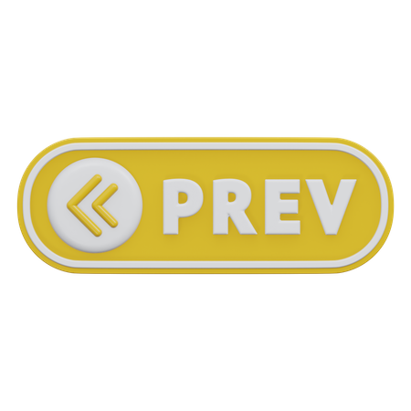 Previous Button  3D Icon