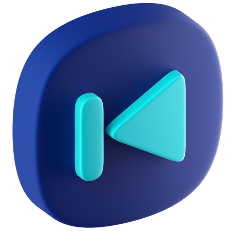 Previous Track Button  3D Icon