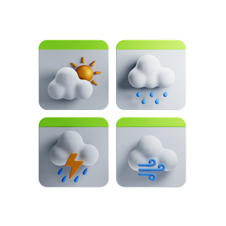 Prévisions météorologiques  3D Icon