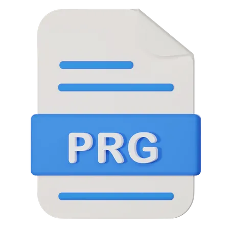 Prg Filename Extension 3 D Icon 3D Icon