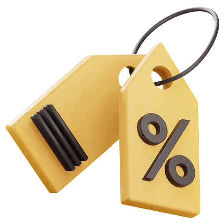 Price And Discount Tag  3D Icon