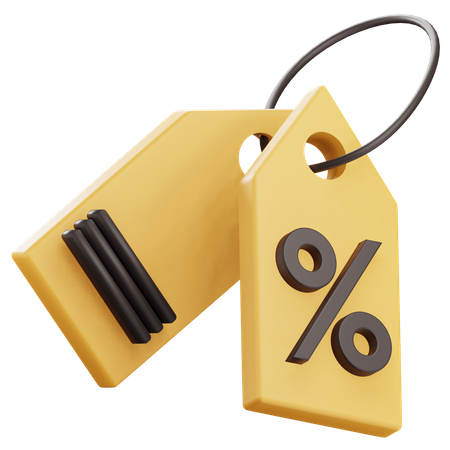 Price And Discount Tag  3D Icon