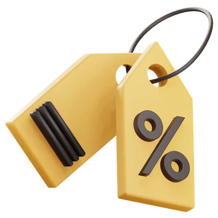 Price And Discount Tag 3 D Illustration 3D Icon
