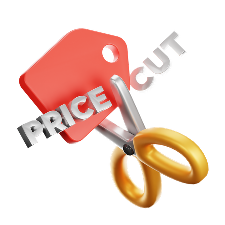 Price Cut  3D Icon