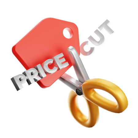Price Cut  3D Icon