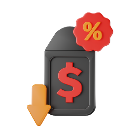 Price Down  3D Icon