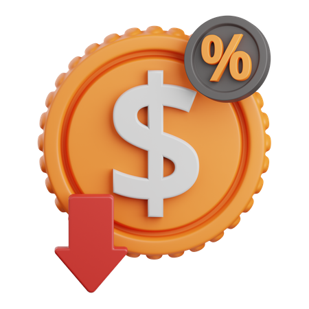 Price Down  3D Icon