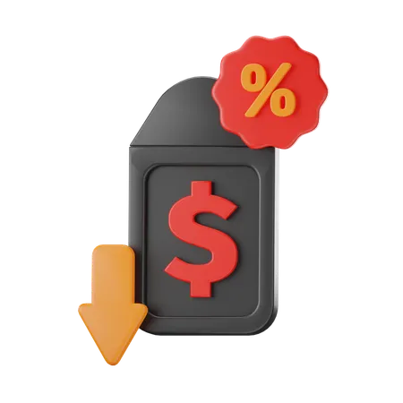 Price Down  3D Icon