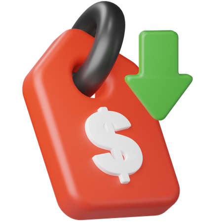 Price Down  3D Icon