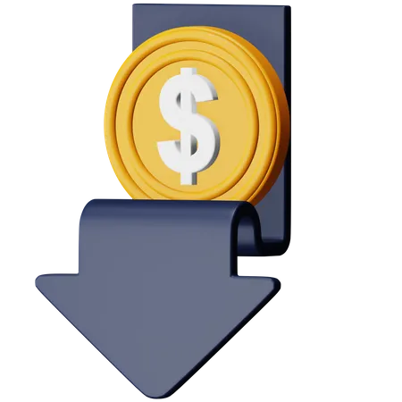 Price Down 3D Icon