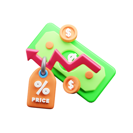 Price Growth  3D Icon