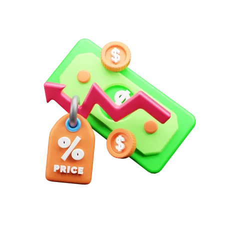 Price Growth  3D Icon