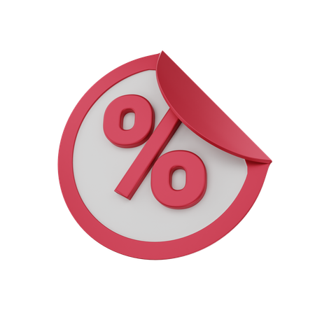 Price percentage  3D Icon