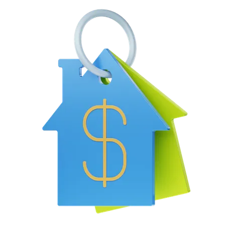 3 D Illustration Real Estate Price Tag 3D Icon