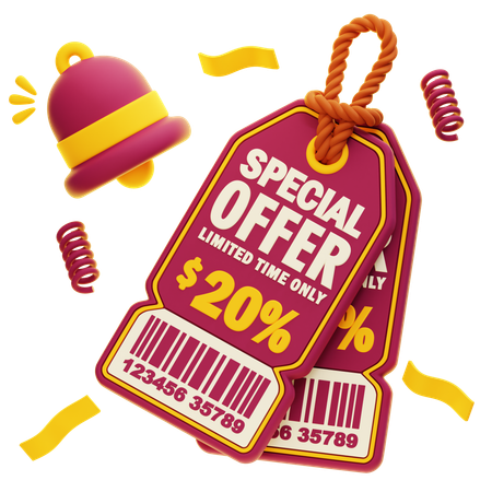 Price Tag 15%  3D Icon