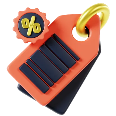 Price Tag Barcode  3D Icon