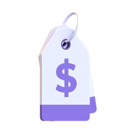Price tag for Auction  3D Icon