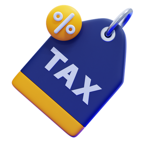 Price Tag Tax  3D Icon