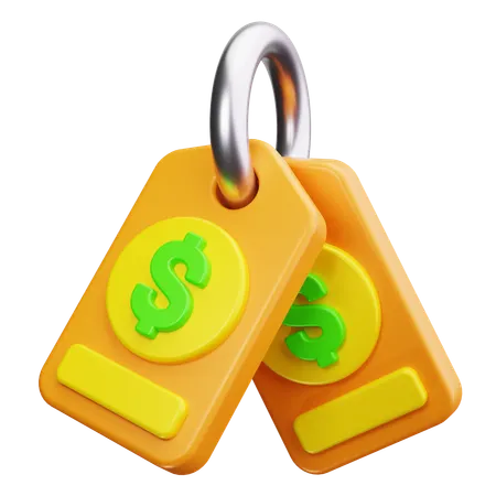 Price Tag with Dollar Sign  3D Icon