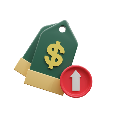 Price Up  3D Icon