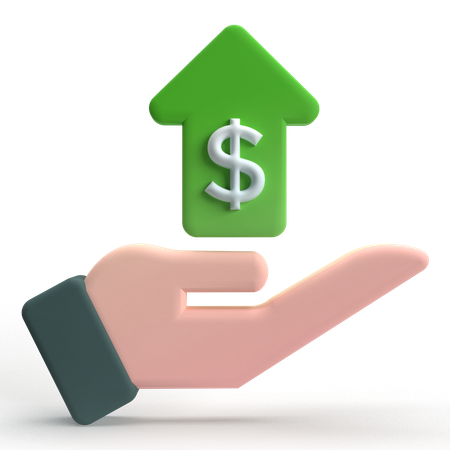 Price Up  3D Icon