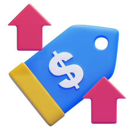 PRICE UP  3D Icon