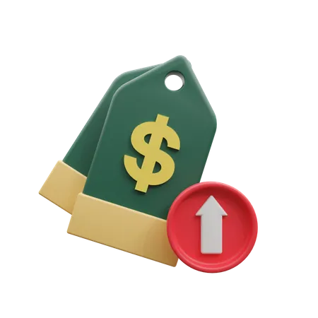 Price Up  3D Icon