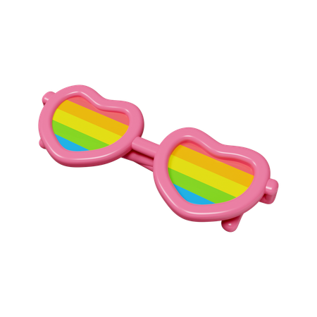 LGBT-Sonnenbrille mit Herzmotiv  3D Icon