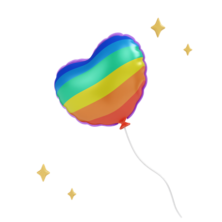 Pride Celebration Balloon  3D Icon