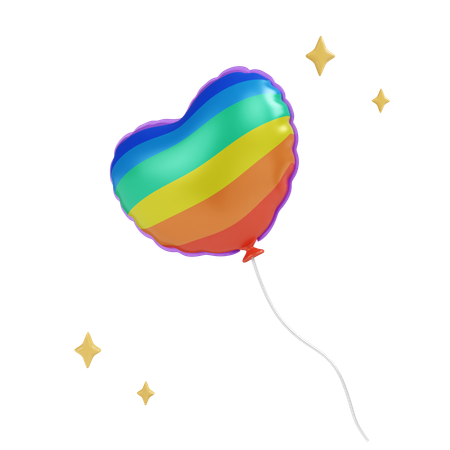 Pride Celebration Balloon  3D Icon