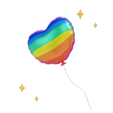Pride Celebration Balloon  3D Icon