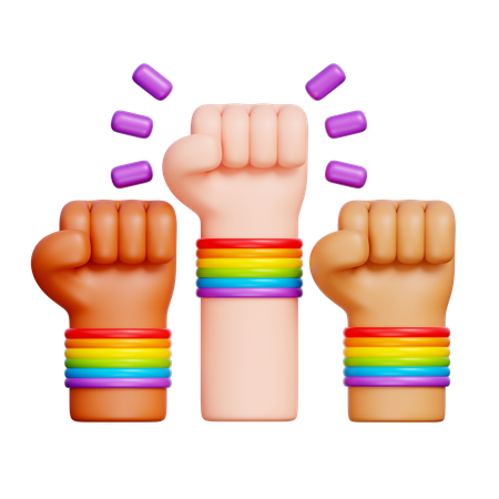 Pride Fist Hand  3D Icon