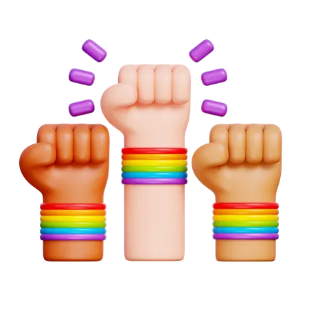 Pride Fist Hand  3D Icon